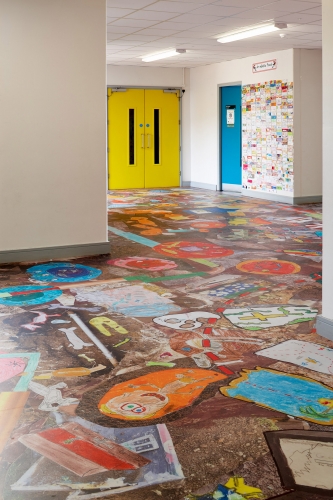 <p class="caption-name">Laser Jet flooring, Greystones Gaelscoil. </p> Courtesy of the artist and Kerlin Gallery, Dublin <a href="http://www.samkeogh.net/">Sam Keogh</a> & <a href="http://kerlin.ie">Kerlin Gallery</a> Courtesy of the artist and Kerlin Gallery, Dublin